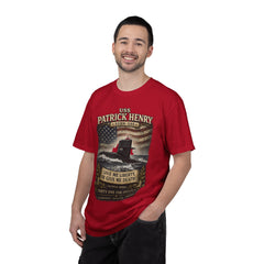 USS Patrick Henry SSBN 599 Submarine T-Shirt with a quote from its namesake