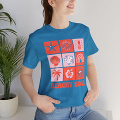 Beachy Soul Unisex Jersey Tee - Perfect Summer Vibes, Casual Wear, Gift for Beach Lovers, Vacation Outfit, Relaxed Style