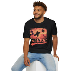 Surfing Unisex Softstyle Graphic T-Shirt