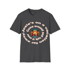 Josie's On A Vacation Far Away Come Around And Talk It Over  Unisex Softstyle T-Shirt  80s Rock The Outfield