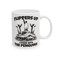 Flipping the Penguins Ceramic Mug — Funny Penguin Bird Lover Coffee Cup (11oz, 15oz)
