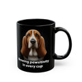 Basset Hound Black Mug (11oz, 15oz), Brewing Pawsitivity In Every Cup