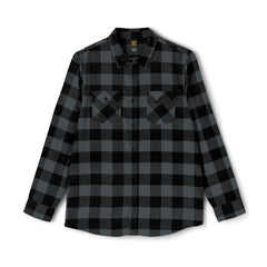 Wild Sound Wolf Guitarist Graphic - Unisex Flannel Shirt