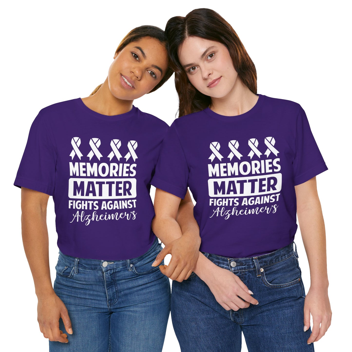 MEMORIES MATTER Fights Against Alzheimers- Unisex Jersey Short Sleeve Tee