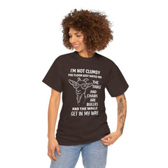 Clumsy Funny Goat Graphic Tee | Unisex Heavy Cotton Tee | Great Gift for Animal Lovers, Birthdays, Casual Wear, Humorous Gifts, Everyday Style
