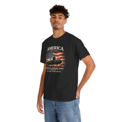 America 250th Submarine 125th Flag T-Shirt — Vintage USA Military Tee