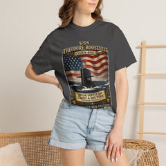 USS Theodore Roosevelt SSBN-600 T-Shirt – "Speak Softly and Carry a Big Stick" Patriotic Submarine Tee