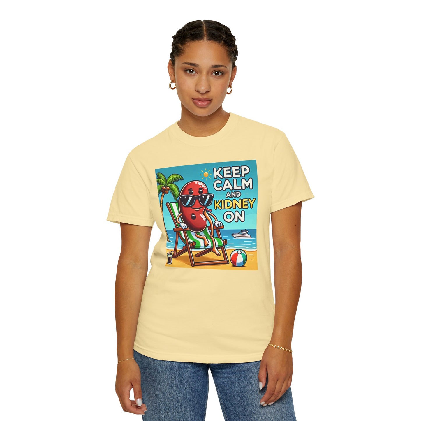 Keep Calm And Kidney On Graphic Unisex Garment-Dyed T-shirt