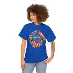 United States Navy Super Submariner tear open T Shirt, Red White and Blue, Patriotic Tee