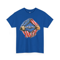 United States Navy Super Submariner tear open T Shirt, Red White and Blue, Patriotic Tee