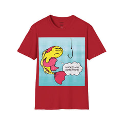 Hooked On Something Pop Art FISH Unisex Softstyle T Shirt  Reel this one in hook line and sinker