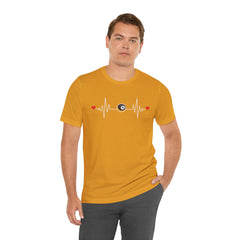 Billards Heart Beat Eight Ball Graphic - Unisex Jersey Short Sleeve Tee