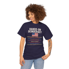 Hands-On Democracy Unisex Heavy Cotton Tee - Political Statement Shirt