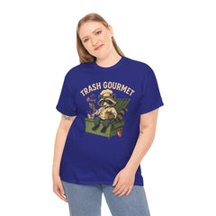 Trash Gourmet Unisex Heavy Cotton Tee, Funny Graphic T-Shirt, Quirky Casual Wear, Unique Gift for Food Lovers, Eco-Friendly Apparel