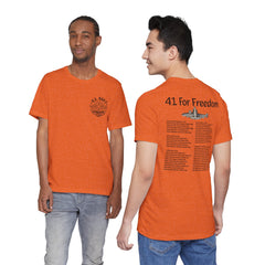 41 For Freedom FBM Fleet Ballistic Missile Submarine Unisex Jersey Short Sleeve Tee