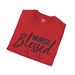 Blessed Nurse - Unisex Softstyle T-Shirt | Nurse Awareness, Medical Wear, Gift For Her, Scrubs Lover, Hospital Staff Gift, Registered Nurse