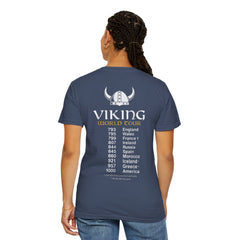 Viking World Tour T-Shirt, Garment-Dyed Apparel, Unisex Graphic Tee, Norse Mythology Gift, Festival Attire, Casual Wear