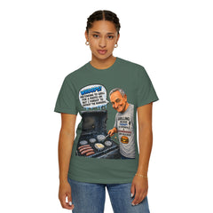 Grill Master Grandpa Funny BBQ T-Shirt — "Whoops! Pretending to Grill for a Photo" Graphic Tee