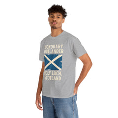 Honorary Outlander Heavy Cotton Tee, Holy Loch Scotland Shirt, Outlander Fan Gift, Casual Tee, Travel Souvenir, Unisex T-Shirt