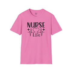 Nurse Life - Unisex Softstyle T-Shirt | Nurse Awareness,Medical Wear,Gift For Him,Scrubs Lover, RN, Hospital Staff Gift,Gift For Her
