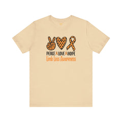 Limb Loss Awareness - Unisex Short Sleeve Tee,Amputee Awareness,Leg Amputee,Arm Amputee,Gift For Him,Gift For Her,Unique Amputee Gift