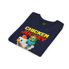 Youth Chicken Jockey Tee - Fun Gamer T-Shirt for Kids