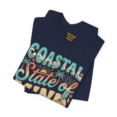 Coastal State of Mind Tee — Retro Beach Graphic T-Shirt