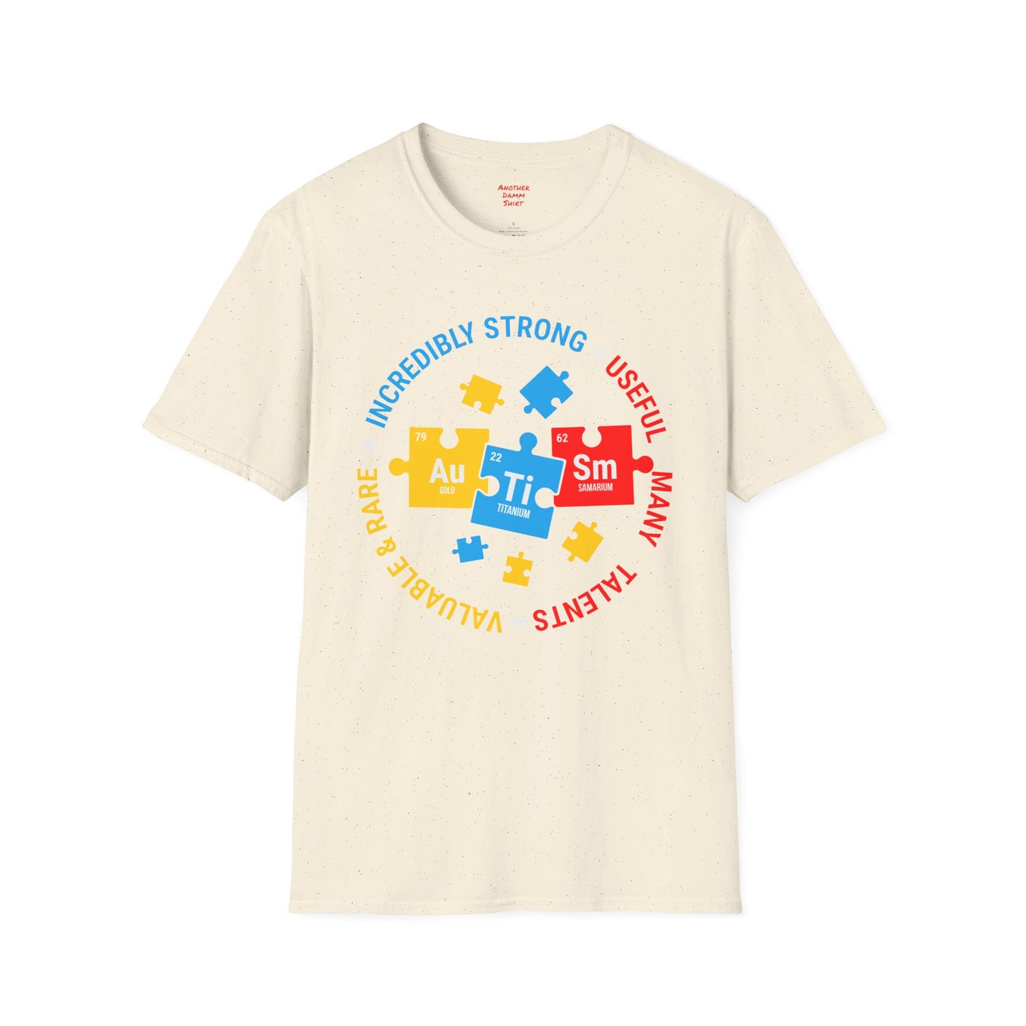 Autism awareness tee, softstyle tee, unisex autism shirt, puzzle graphic tee, shirt for autism, support autism tee, gift for autistic child