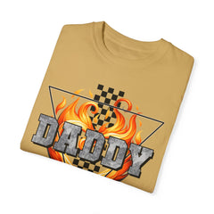 GO DADDY graphic, Comfort Colors 1717, unisex garment-dyed t-shirt, retro graphic tee, gift for him, Birthday gift tee, Vintage checkered graphic tee, Flames Tee, Fathers Day Shirt