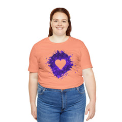 Galaxy Heart Tee — Purple or Green Splatter Heart T-Shirt