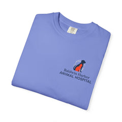 Front Logo Back Graphic Baldwin Harbor Animal Hospital "Who Let the Dogs Out?" Graphic Tee