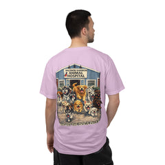 Front Logo Back Graphic Baldwin Harbor Animal Hospital "Who Let the Dogs Out?" Graphic Tee
