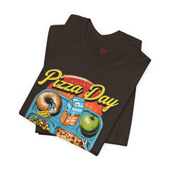 Pizza Day Unisex Short Sleeve Tee - Fun Foodie Graphic T-Shirt