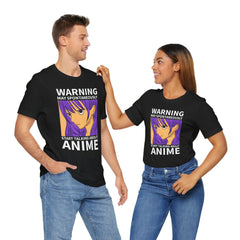 Funny Anime Talk Quote with Girl - Unisex Jersey Short Sleeve Tee