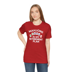 Mahjong Retirement Plan Tee, Fun Unisex T-Shirt for Game Lovers, Perfect Gift for Retirees, Mahjong Enthusiasts, Casual Wear