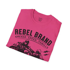 Rebel Brand Motorcycle Race Team Unisex Softstyle T-Shirt