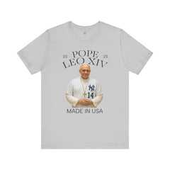 Pope Leo XIV New York Yankees Short Sleeve Tee - Made in USA