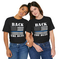 BACK THE BLUE Flag, Graphic Unisex Short Sleeve Tee