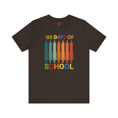 100 DAYS OF SCHOOL - Unisex Jersey Short Sleeve Tee | Elementary School Holiday, Gift For Her, Gift For Him, Teacher Shirt, Classroom Shirt