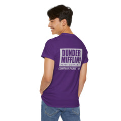 Rochester Unisex Heavy Cotton Tee - Retro Dunder Mifflin Design for Nostalgic Fans
