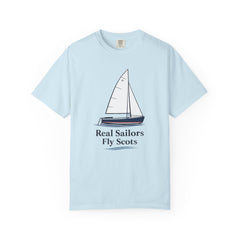 Hempstead Bay Sailing Club Graphic T-Shirt — "Real Sailors Fly Scots" Nautical Tee