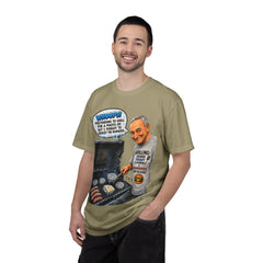 Grill Master Grandpa Funny BBQ T-Shirt — "Whoops! Pretending to Grill for a Photo" Graphic Tee