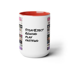 80s Movie Mug: Stop, Eject, Rewind, Play, FFwd