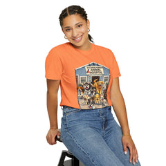 Front Graphic "Who Let the Dogs Out?" Baldwin Harbor Animal Hospital Cute Vet Clinic T Shirt