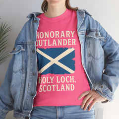 Honorary Outlander Heavy Cotton Tee, Holy Loch Scotland Shirt, Outlander Fan Gift, Casual Tee, Travel Souvenir, Unisex T-Shirt