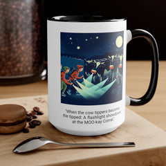 COW TIPPING Awareness - Accent Mugs | Cow Tipping Is Real, Bovine Humor. Gift For Him, Gift For Her, Farm Humor, Cow Fan Gift, Farm Animal