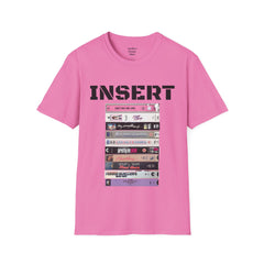 THE 80S VHS Tape Stack  - Unisex Softstyle T Shirt