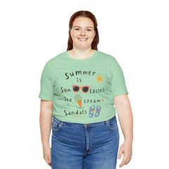Summer Is — Graphic Tee (Sunglasses, Ice Cream & Sandals)