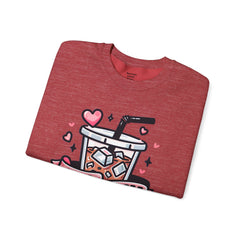 Woman's Ice Coffee Is My Love Language Valentine - Unisex Heavy Blend™ Crewneck Sweatshirt