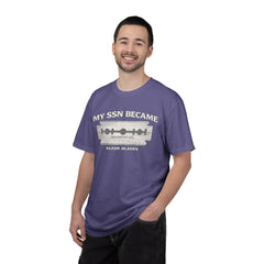 My SSN Became Razor Blades Graphic Vintage Submarine Veteran Tee